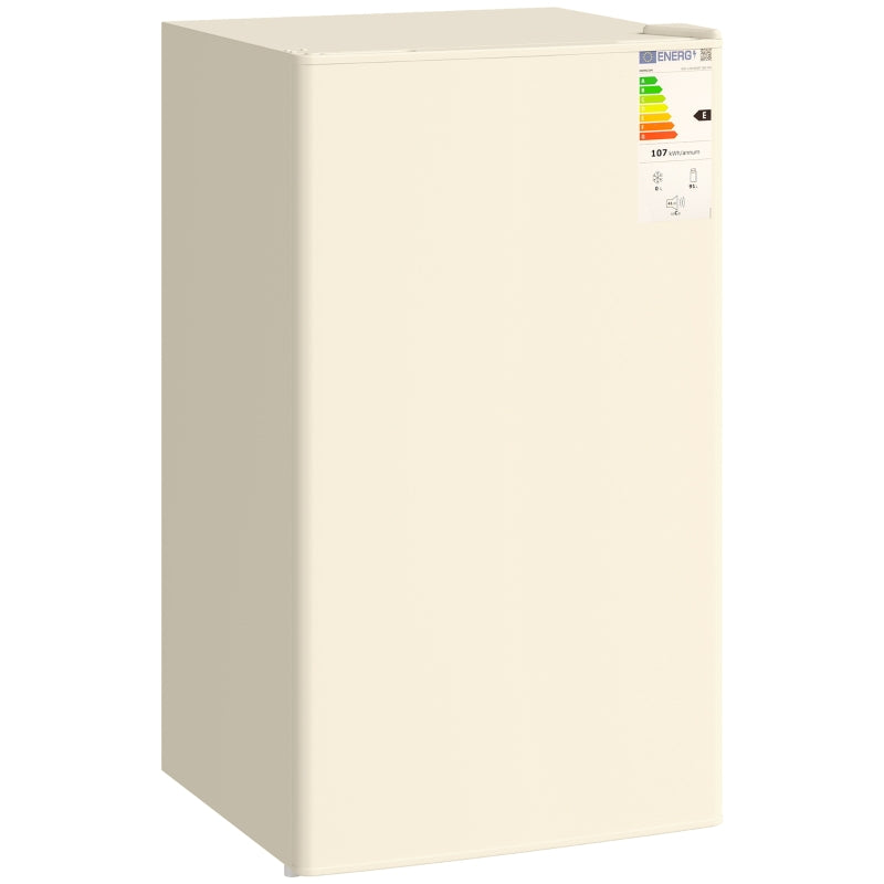 91L Freestanding Under Counter Fridge Freezer - Compact Beige Mini Fri
