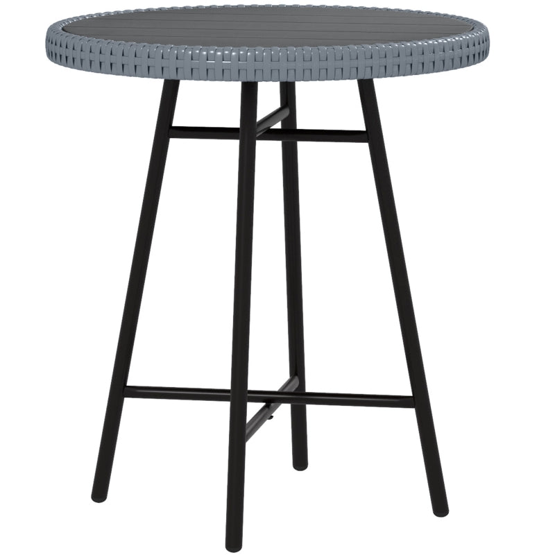 Grey Rattan Outdoor Border Side Table