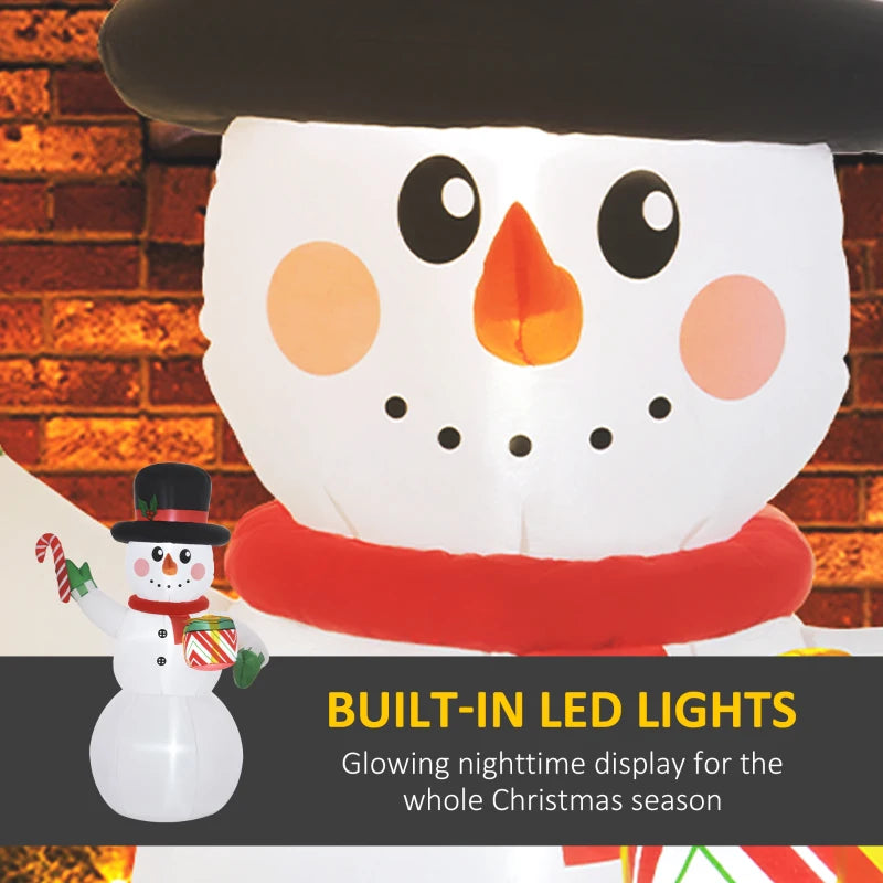 6ft Inflatable Christmas Snowman with Accessories - Festive Holiday Decor for Outdoor Yard Display