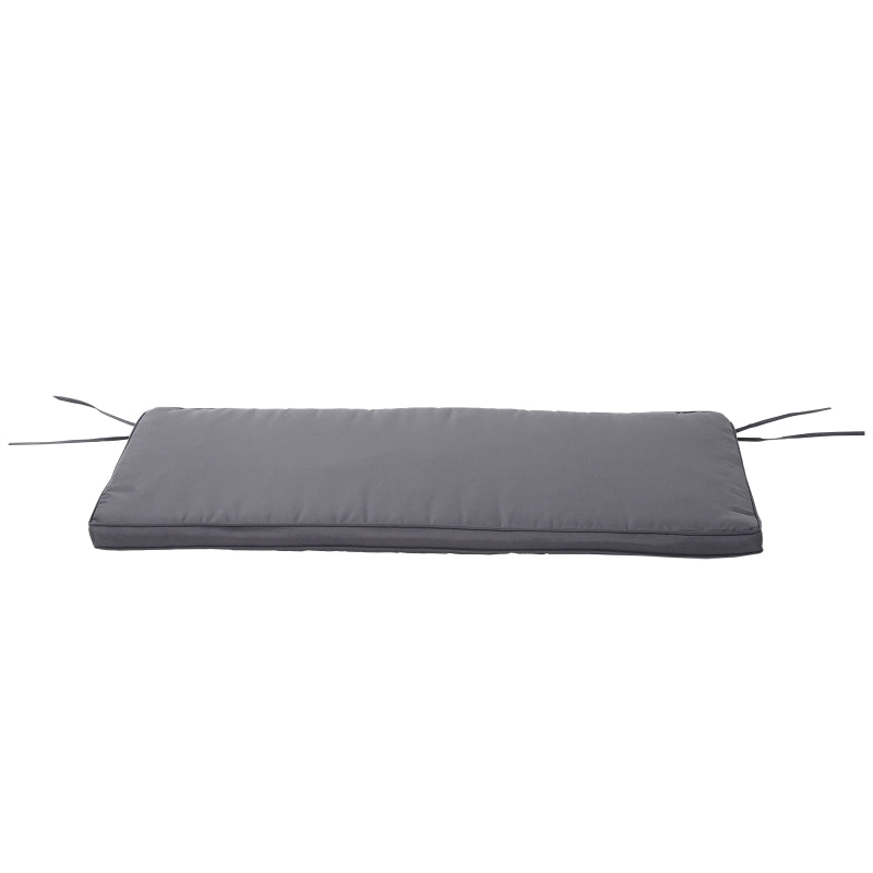 Grey 2-Seater Garden Bench Swing Chair Cushion, 110 x 46 cm