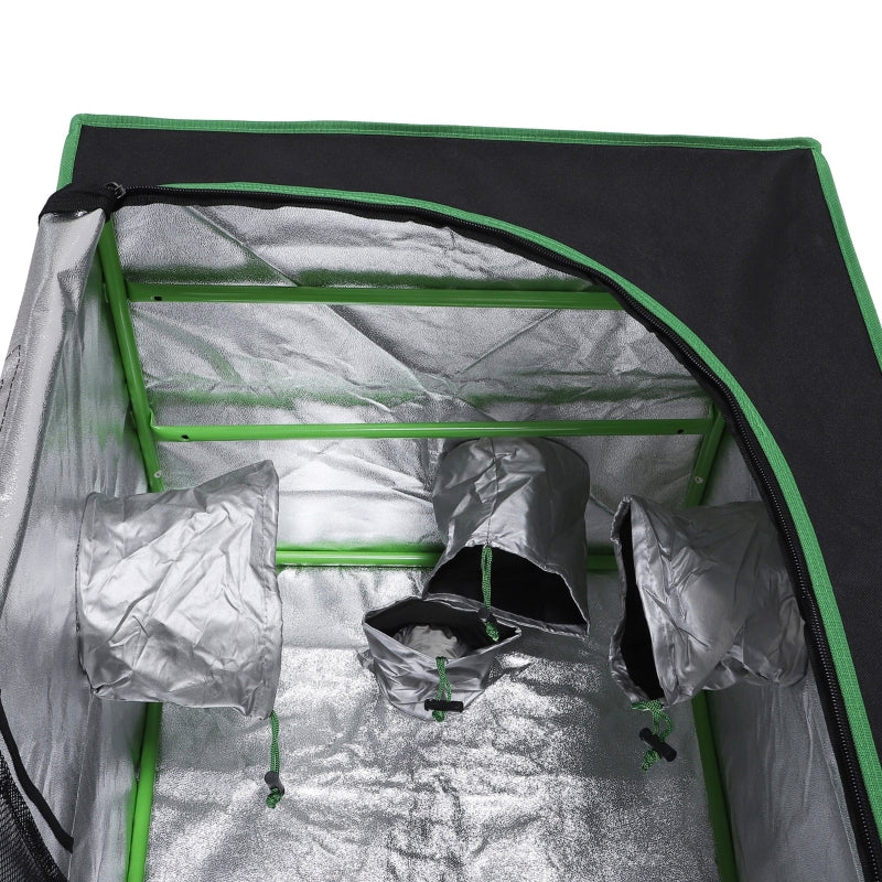 Indoor Hydroponic Grow Tent - Black, 60x60x140cm