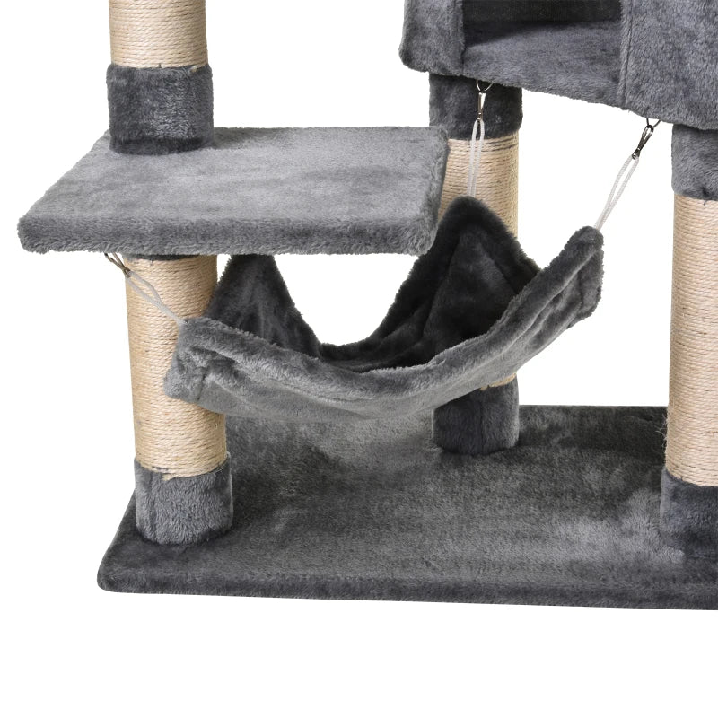 Multi-Level Cat Tree Condo Tower 150CM for Indoor Cats - Activity Stand with Toys & Scratching Posts