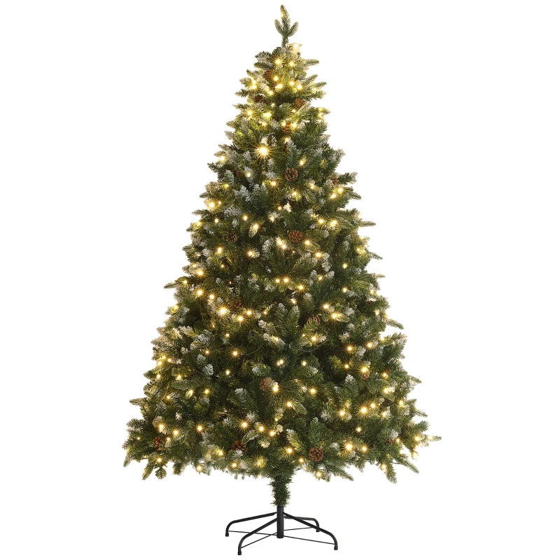7ft Pre-Lit LED Artificial Christmas Tree with Base - Perfect Holiday Decoration for Home & Office