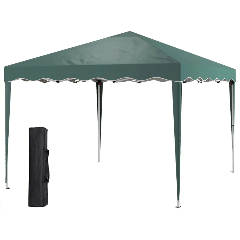 Green Adjustable Height Pop-Up Gazebo with Bag