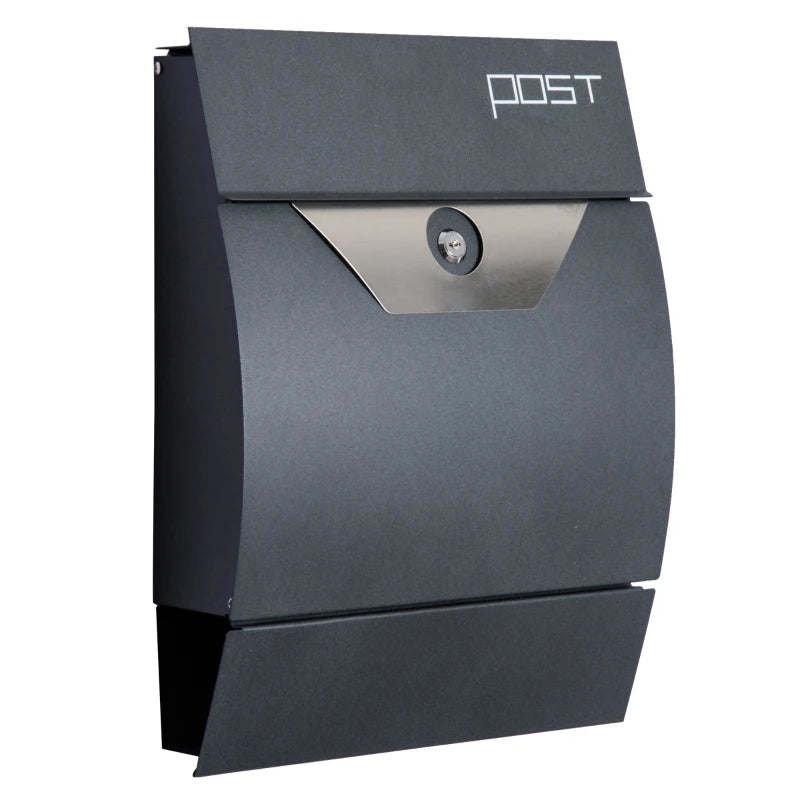 Wall-Mounted Mailbox for Letters and Newspapers