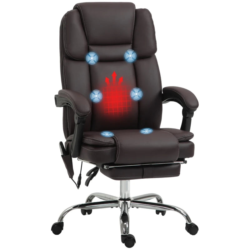 vibrating face wand Dropship Vinsetto Massage Office Chair With Foot Rest, Executive Office  Chair With 6 Vibration Point And Heat, Reclining Computer Chair, Swivel Desk  Chair, Adjustable Height, Charcoal Gray to Sell Online at a main image 0