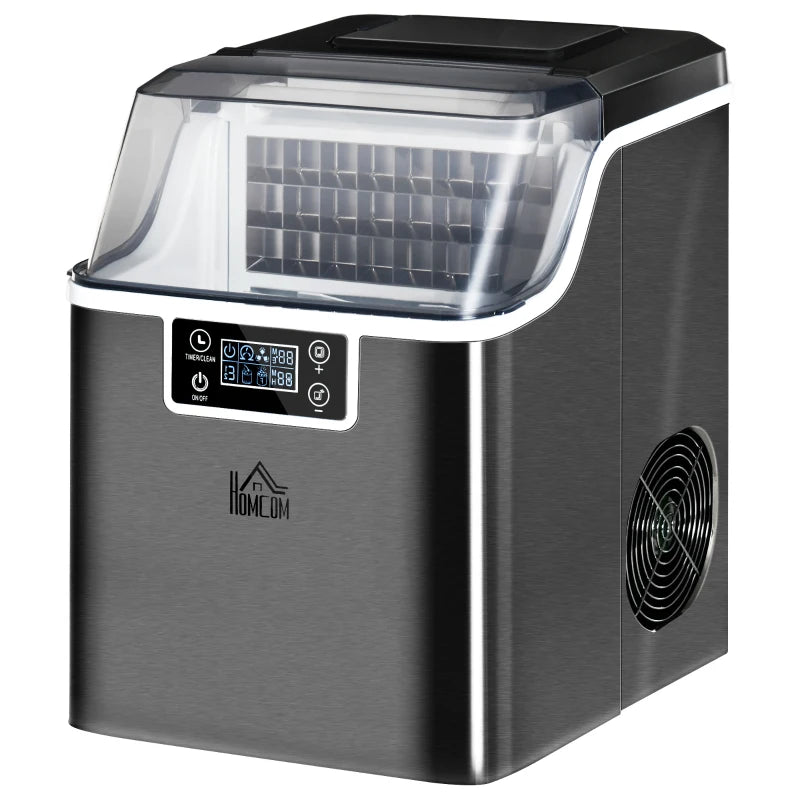 3.2L Compact Ice Maker with LCD Display and Accessories in Black
