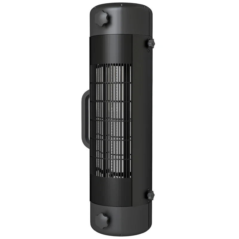 Electric Patio Heater for Umbrellas - 2000W Outdoor Parasol Heater with 2 Heat Settings, 6m Coverage, Tip-Over Protection, Black