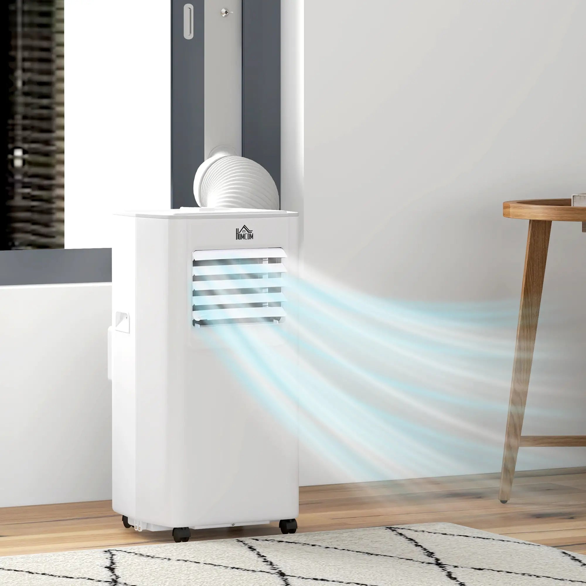 5000 BTU Portable Air Conditioner – 4-in-1 Compact AC Unit with Cooling, Fan, Dehumidifier & Sleep Mode, Remote Control, 24H Timer, 2 Speeds, Window Vent Kit – Ideal for Rooms up to 12㎡
