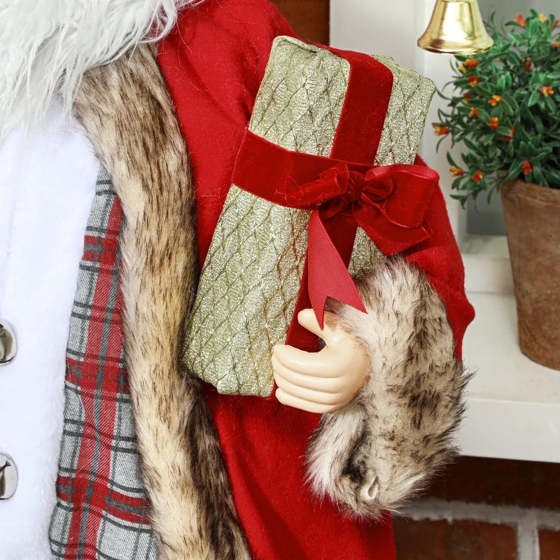 4'6" Animated Santa Claus Figure with Sound - Festive Holiday Decoration in Red - Perfect for Christmas Cheer