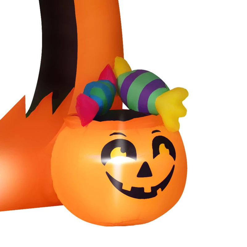 4.9ft Inflatable Pumpkin Archway - Spooky Halloween Decoration for Outdoor & Indoor Festivities - Perfect for Trick or Treat!
