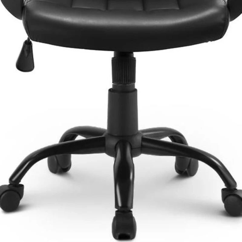 Ergonomic 360° Swivel Office Chair with High Back, Adjustable Height and Tilt Function, Black, 53L x 53W x 106H cm