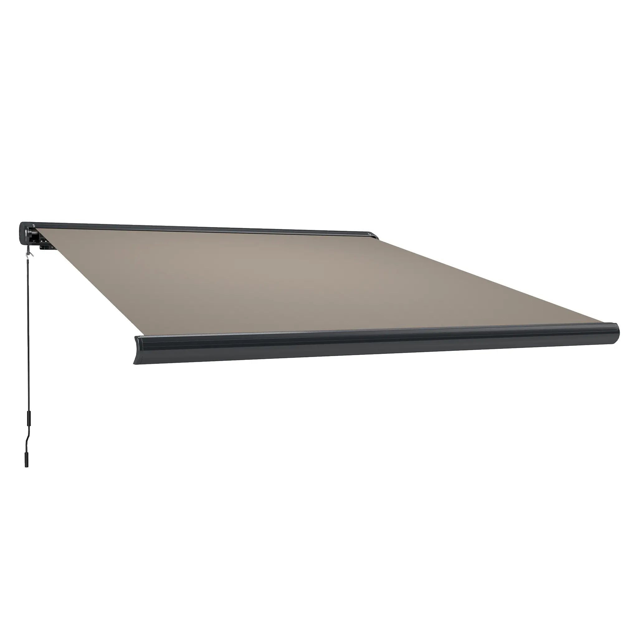 3.5m x 3m Electric Awning with Remote Controller - Aluminium Frame DIY Retractable Awning, UV50+ Sun Shade Canopy