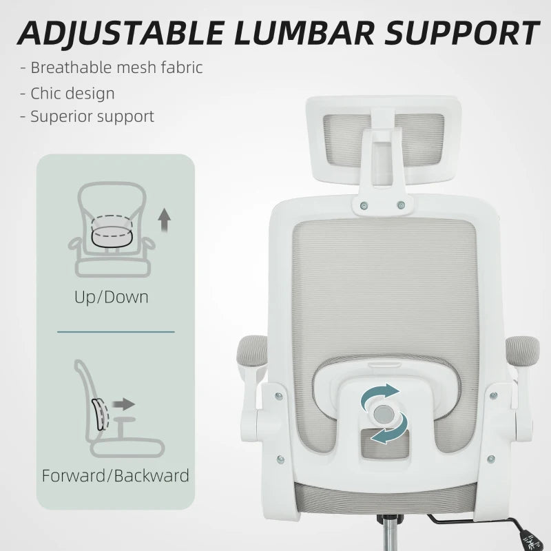 Ergonomic Multi-Adjust Office Chair in Grey - Comfortable, Stylish, and Supportive for Home and Office Use