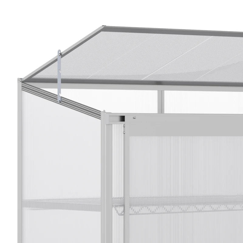 Greenhouse Cold Frame with Transparent Polycarbonate Board - Green - 131x58x140 cm