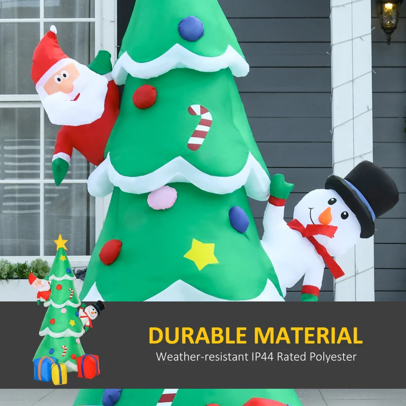 7FT Christmas Inflatable Tree with LED Lights - Perfect Indoor & Outdoor Holiday Decoration