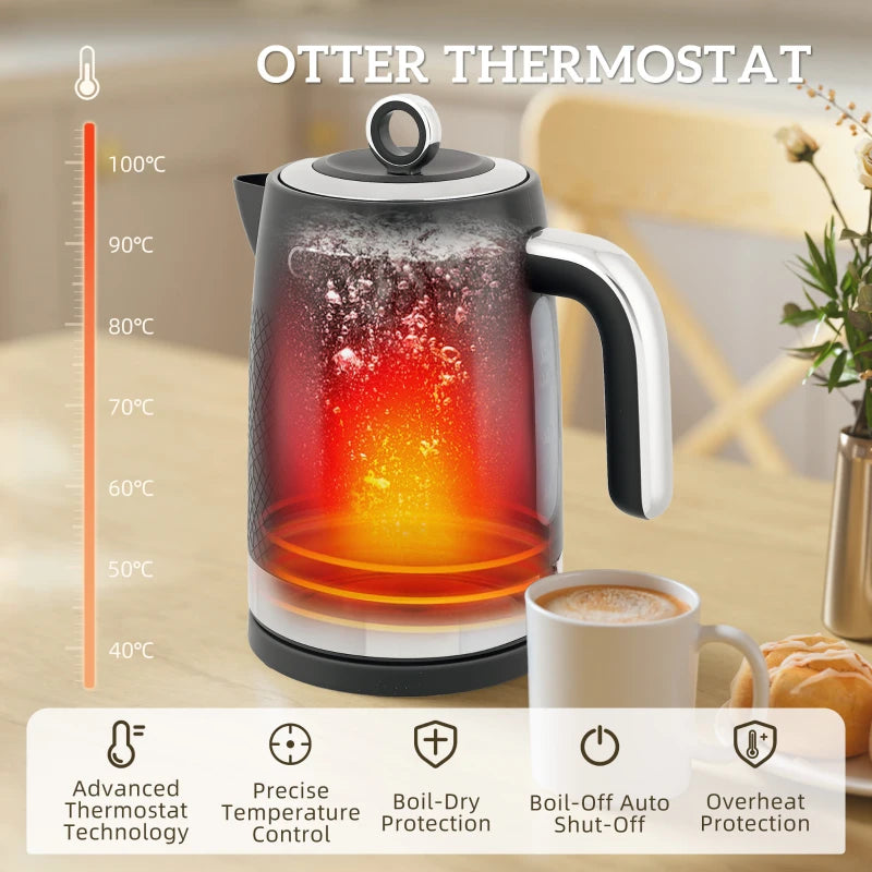 Sleek Black Textured Kettle and Toaster Set - Modern Kitchen Appliances for Stylish Cooking and Brewing