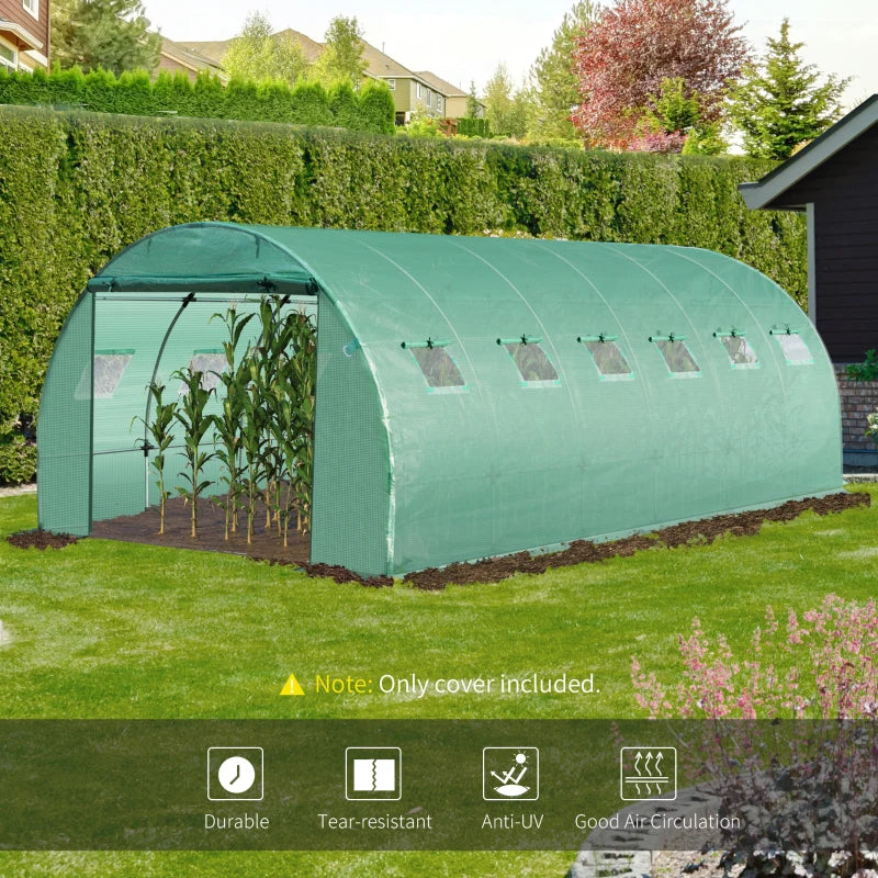 Greenhouse PE Cover for 6x3x2m Tunnel Greenhouse - Winter Garden Plant Protection