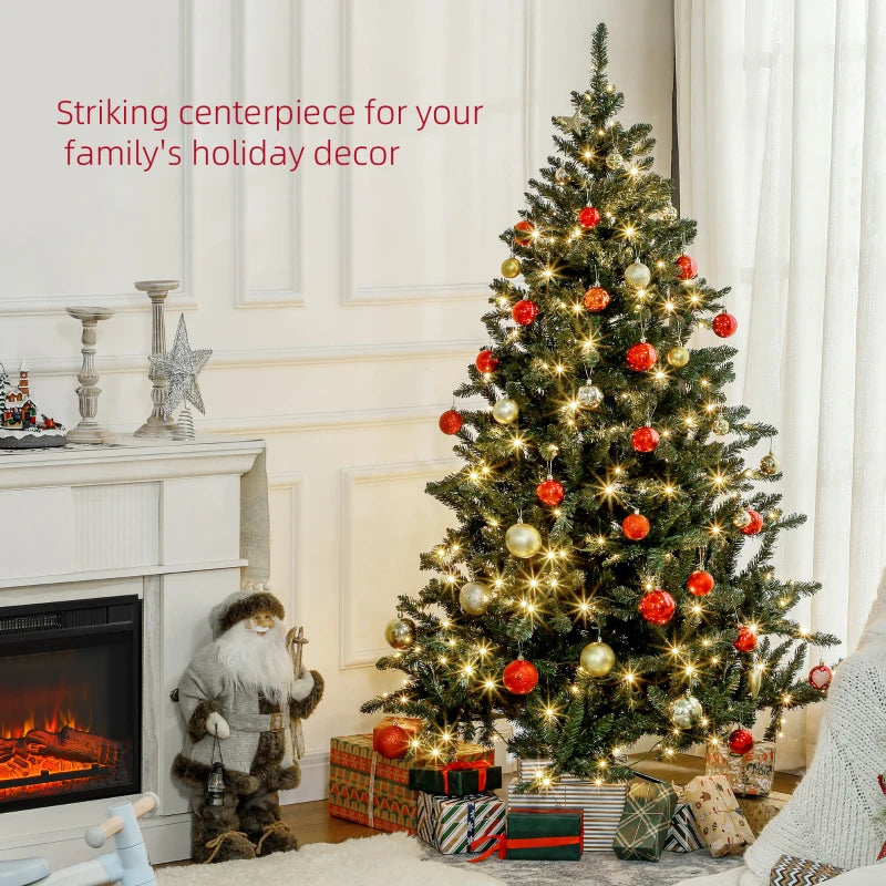 6ft White Light Artificial Christmas Tree - Pre-Lit, Realistic Look, Perfect for Holiday Decor, Easy Assembly, Indoor Use