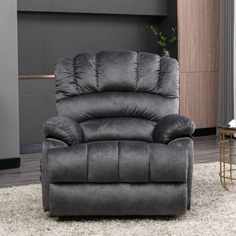 Electric Power Lift Recliner Chair with Heating, Massage, Vibration, USB Ports, and Side Pockets - Grey, 103x100x106 cm
