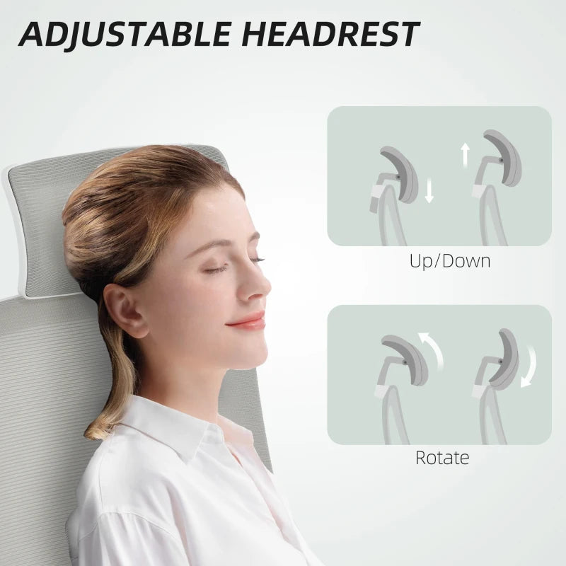 Ergonomic Multi-Adjust Office Chair in Grey - Comfortable, Stylish, and Supportive for Home and Office Use