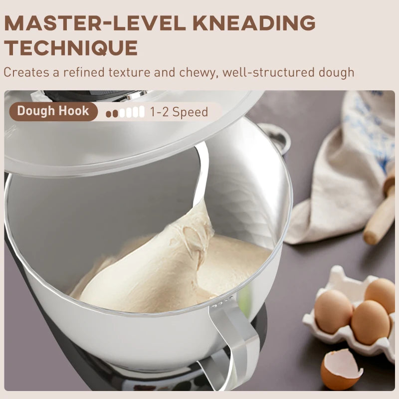 Premium 1300W Black Kitchen Stand Mixer with Accessories - Versatile Baking & Cooking Tool for Home Chefs