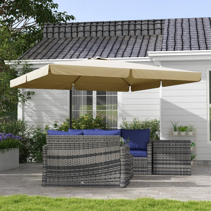 3m Khaki Cantilever Parasol with Adjustable Canopy