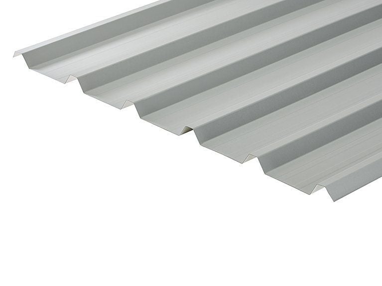 32/1000 Box Profile Polyester Paint Coated 0.7mm Metal Roof Sheet Light Grey