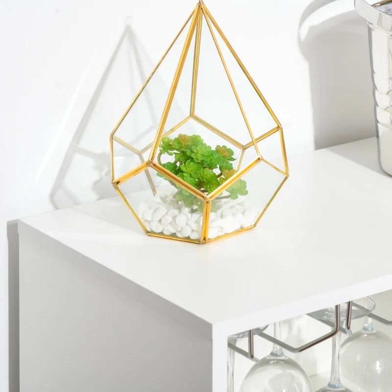 Modern Wine Cabinet with Glass Door & 20-Bottle Rack - Stylish Cupboard for Living Room, Home Bar, Dining Room Decor