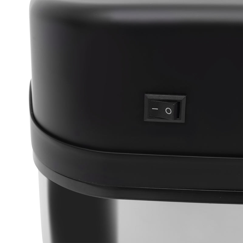 Luxury 20L Automatic Sensor Dustbin - Stainless Steel Kitchen Waste Bin with Bucket, 33x25x42.5CM, Touchless Rubbish Trashcan