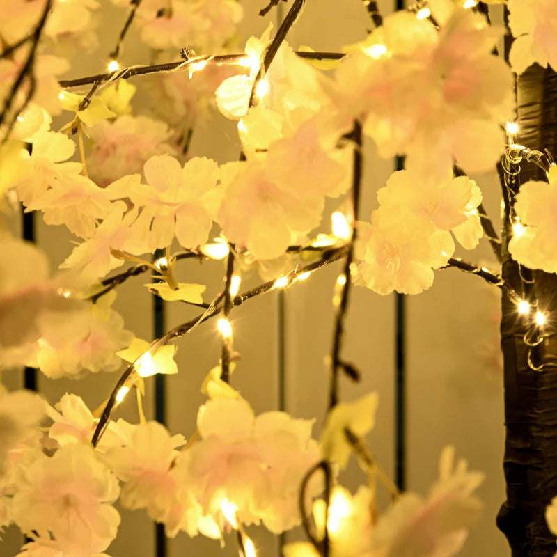 450 LED Pink Blossom Tree - Decorative Artificial Lighted Tree for Home, Garden, Wedding, and Party Decor