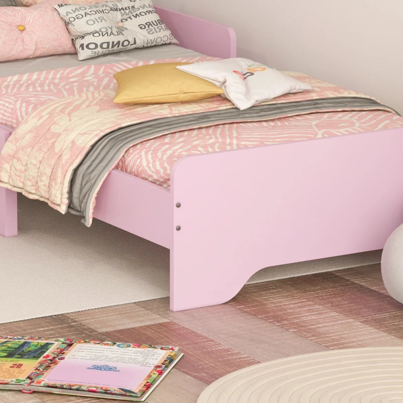ZONEKIZ Princess Toddler Bed Frame - Cloud Design, Pink Kids Bed, 143x74x55cm, Perfect for Little Dreamers