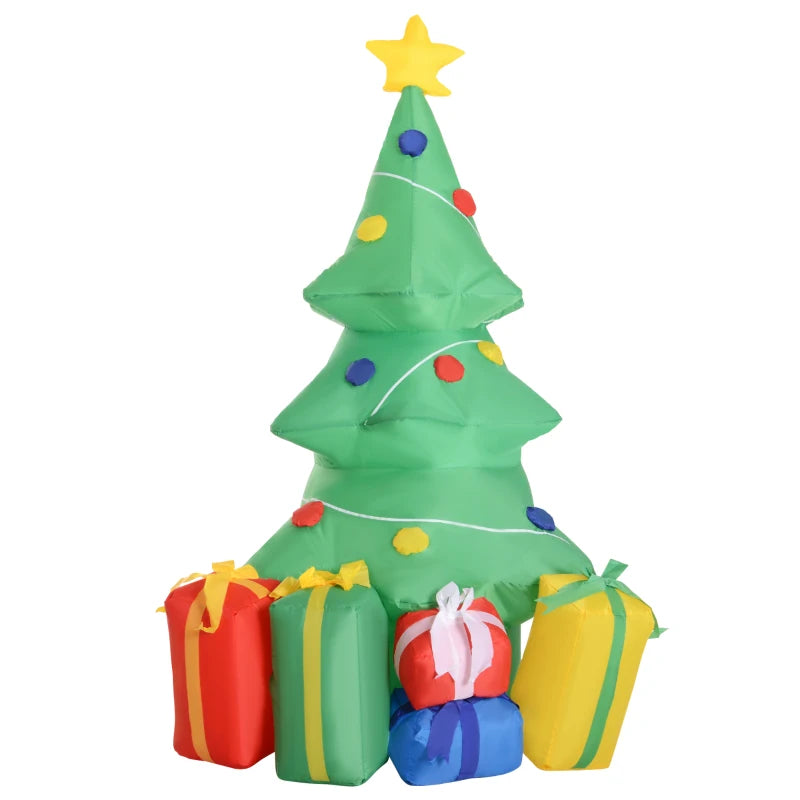 5ft Inflatable Christmas Tree - Air Blown Holiday Decoration with LED Lights for Outdoor Lawn Yard Ornaments