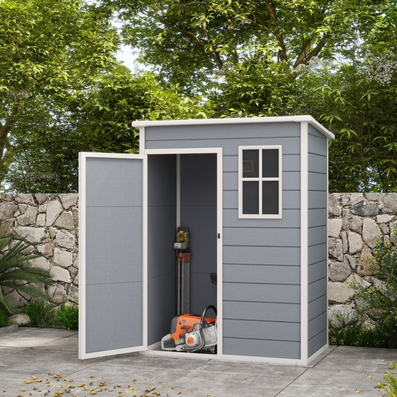 Grey 5' x 3' Outdoor Garden Storage Shed