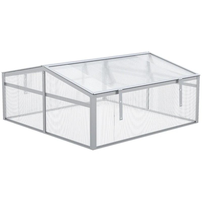 Green Polycarbonate Raised Bed Greenhouse 100x100x48cm