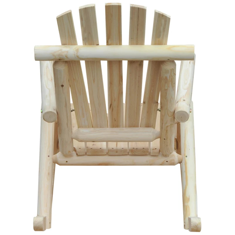 Burlywood Cedar Wood Rocking Adirondack Chair