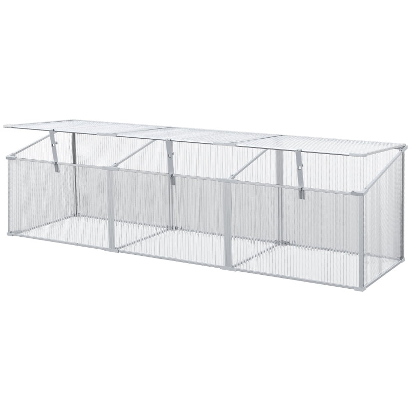Green Polycarbonate Raised Bed Greenhouse 180x51x51cm