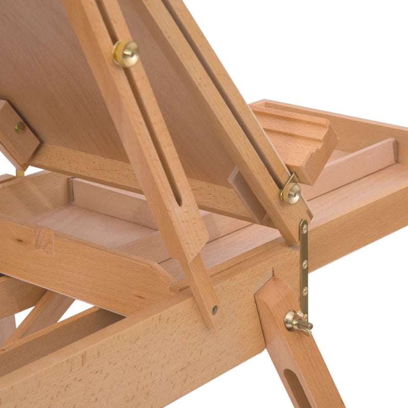 Portable Wooden Art Easel Tripod - Lightweight Folding Sketch Board for Artists & Painters - Natural Wood Craft Supplies