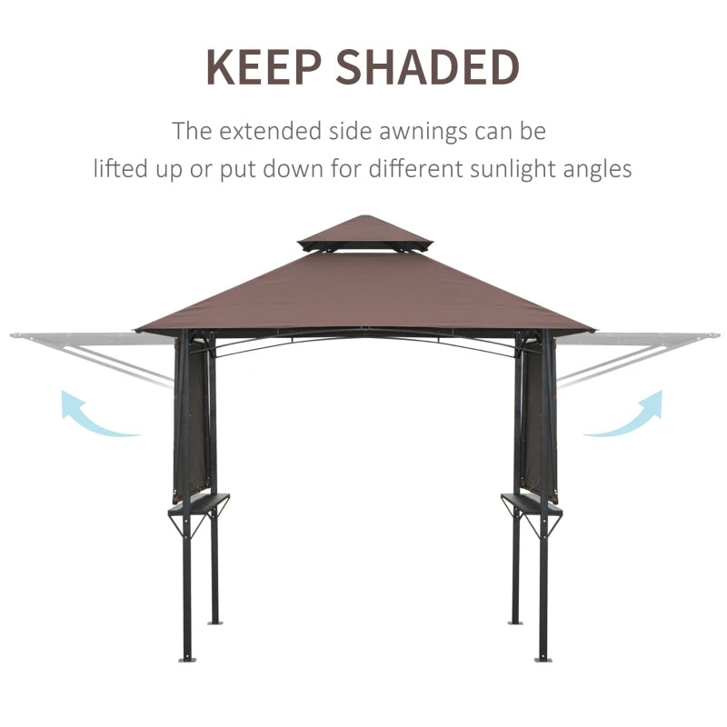 Portable Waterproof BBQ Gazebo - 2.5 x 1.5m - Blue