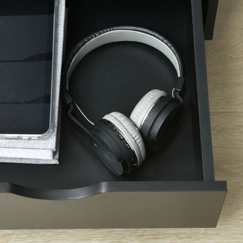 Modern 5 Drawer Mobile Filing Cabinet - Vertical Office Storage Organizer, Rolling Cupboard in Black for Efficient Workspace