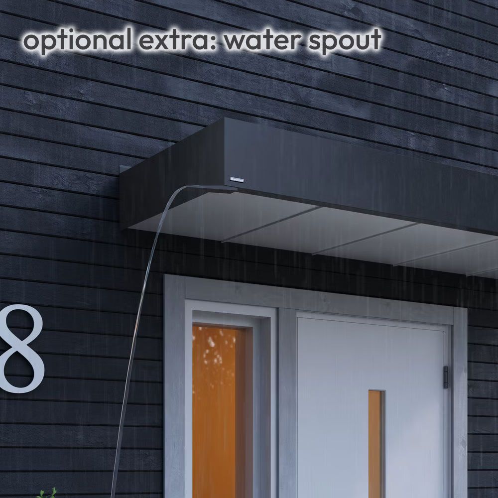 Aurelius LuxeSteel LED Entrance Canopy with Dual Soffit Arms