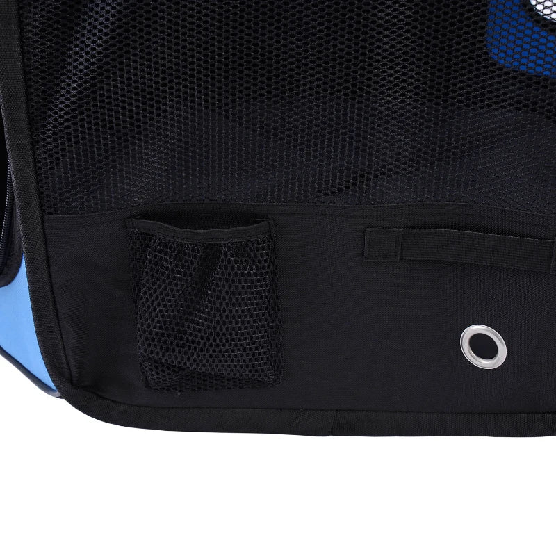 Portable Cat Dog Playpen - Indoor Outdoor Pet Pen for Puppies, Rabbits, Guinea Pigs - 90cm Diameter, 41cm Height, Blue