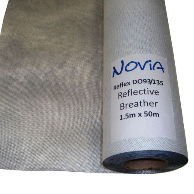 Novia Reflex Reflective Roof and Wall Breather 1.5m x 50m Roll