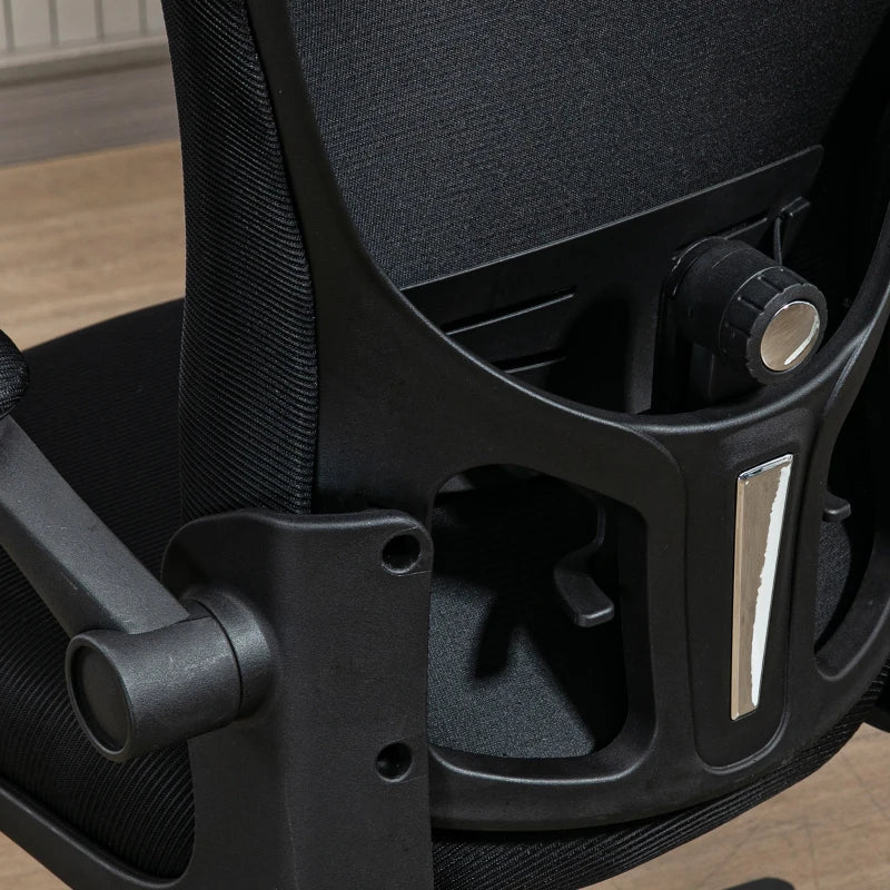 Vinsetto Ergonomic Office Chair with Adjustable Lumbar Support, Headrest & Breathable Mesh Back - Stylish Black Design
