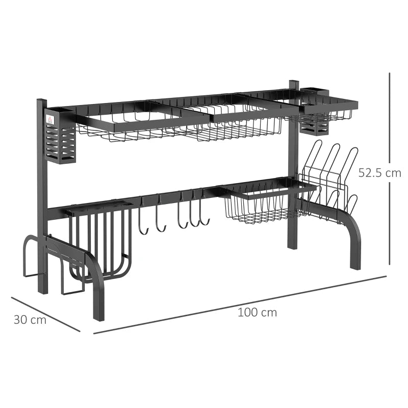 100cm Modular Over-Sink Drying Rack - Space-Saving Kitchen Organizer for Efficient Dish Drying and Storage