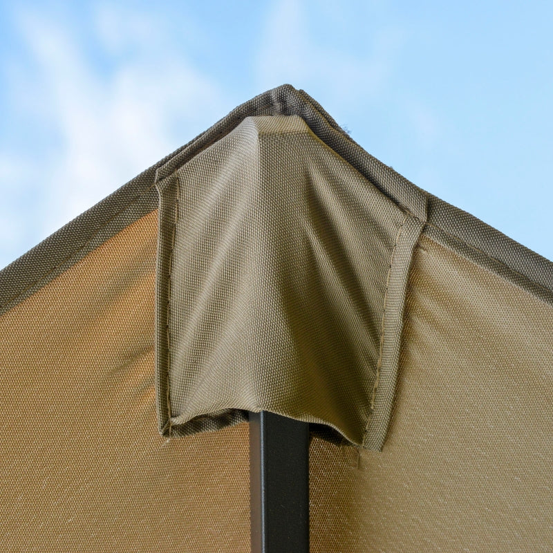 Khaki Double-sided Crank Sun Umbrella Canopy - 4.6M