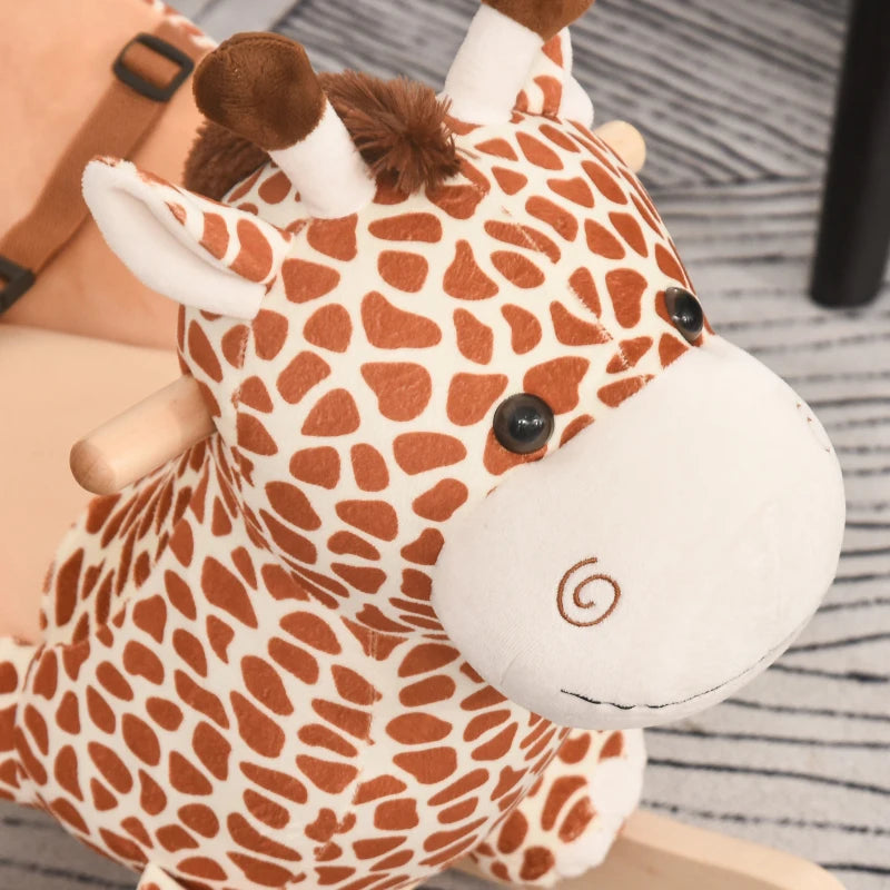 Giraffe Rocking Horse Toy for Kids - Safe Seat Belt for Toddlers - Perfect Baby Gift for Playtime