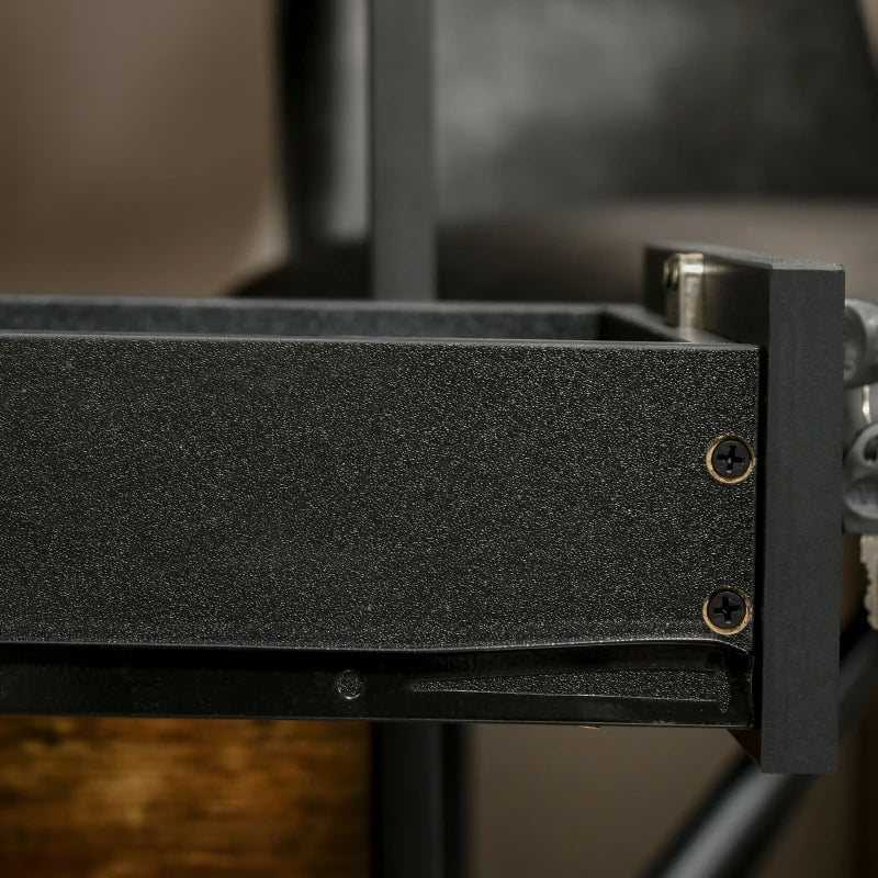 Vinsetto Lockable Two-Drawer Filing Cabinet on Wheels - Stylish Black Storage Solution for Home Office Organization