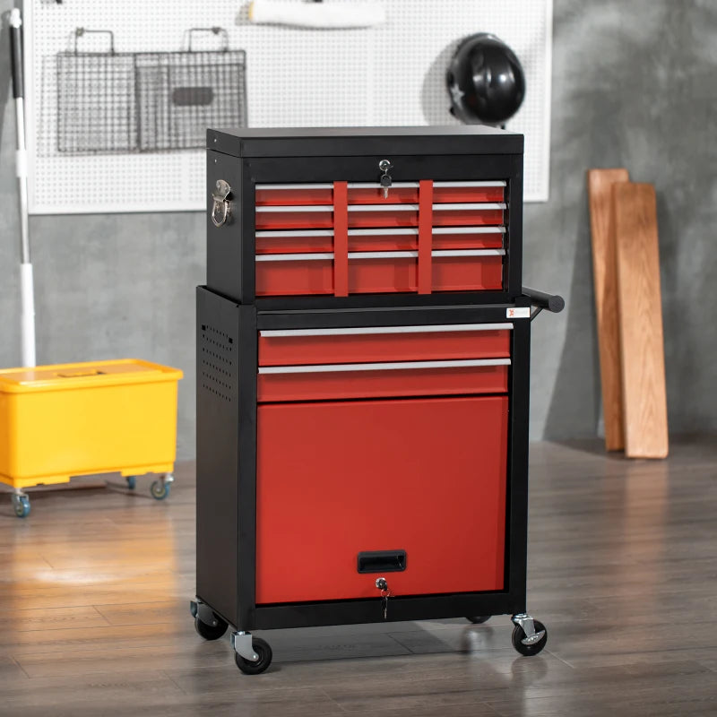 Tool Cabinet Cart with Lockable Drawers