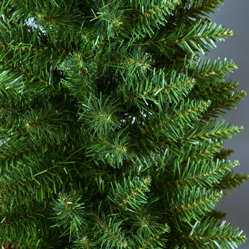 5ft Unlit Pencil Slim Artificial Christmas Tree - Realistic Green Branches with Sturdy Stand for Holiday Decor